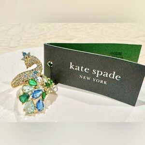 Kate Spade Perfect Plume Peacock Statement Ring, NWT Size 7
